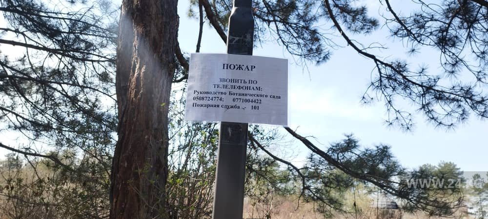 Контакты на случай пожара в Ботсаду