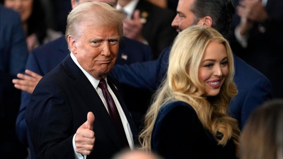 Дональд Трамп с дочерью Тиффани