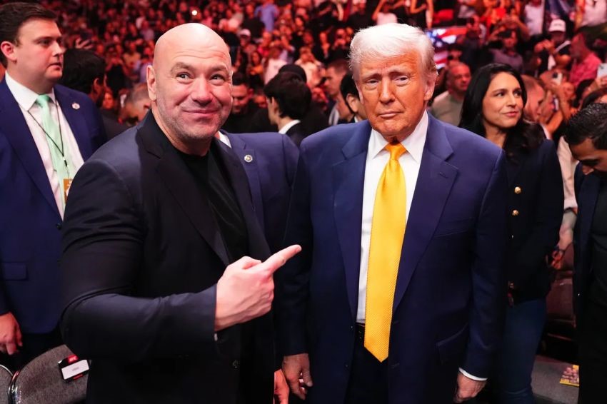 Дональд Трамп и генеральный директор UFC Дэйна Уайт в штате Айова