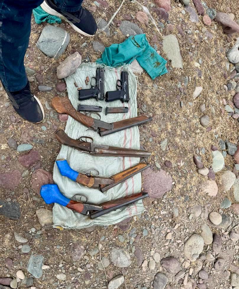 Обрезы и пистолеты, принадлежащие ОПГ Кольбаева нашли в Чуйской области