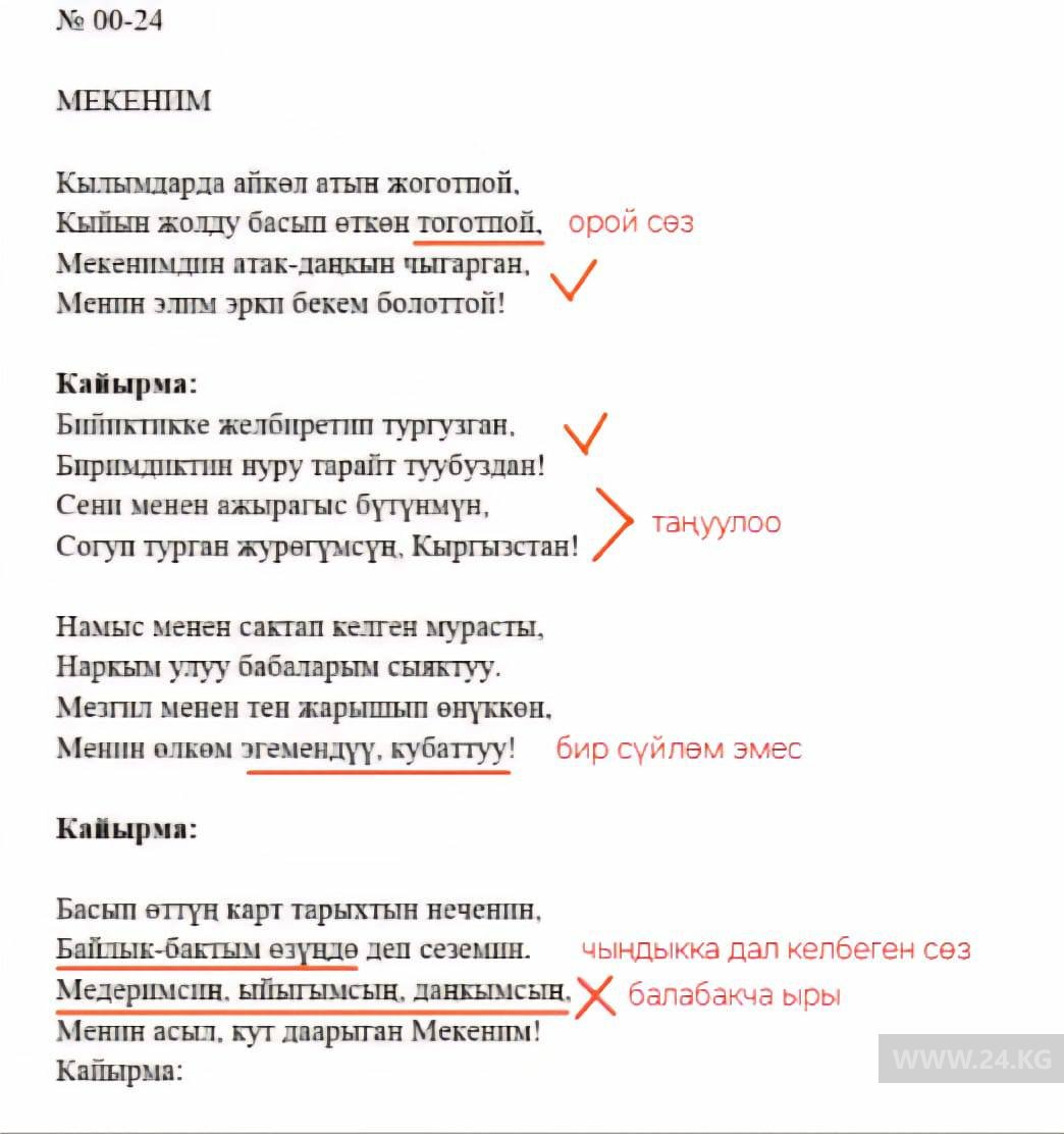 В Кыргызстане разгорается скандал вокруг конкурса на новый гимн