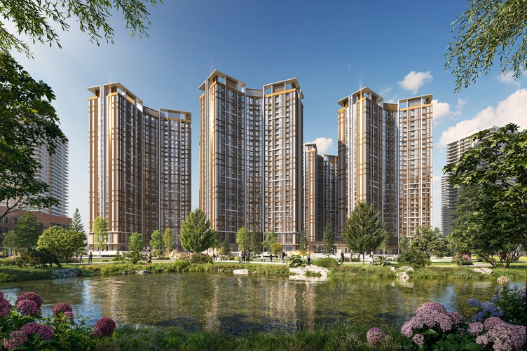 Изображение Royal Central Park и 5 башен фазы The Essence. Официально в продаже с января 2026 года