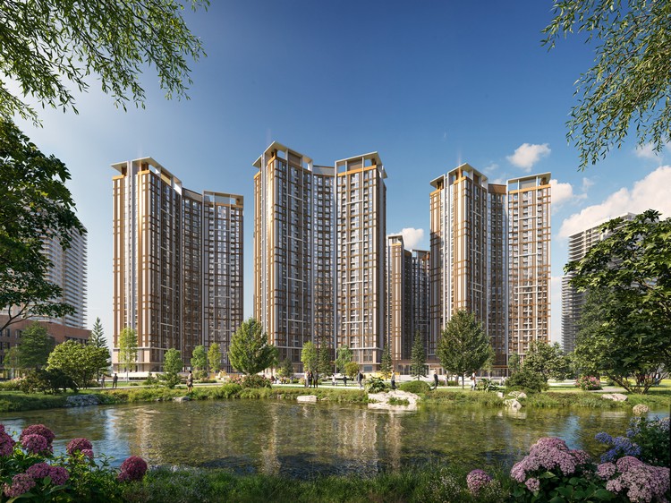 Изображение Royal Central Park и 5 башен фазы The Essence. Официально в продаже с января 2026 года