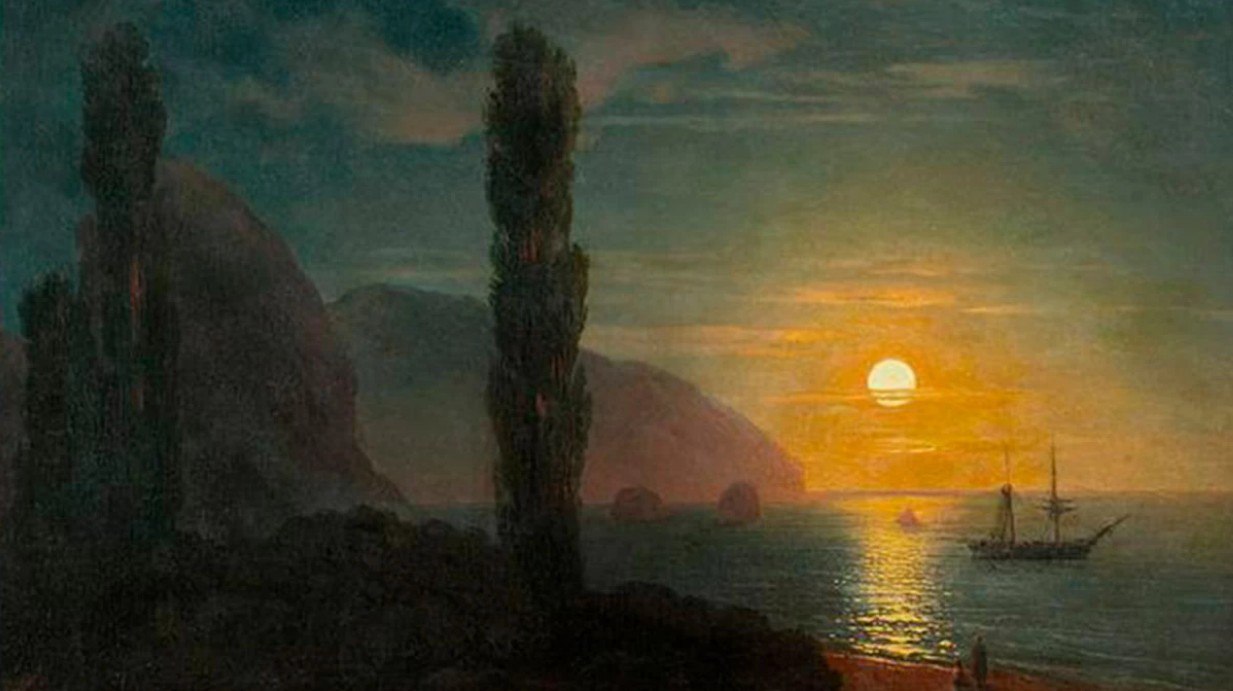 Пейзаж «Лунная ночь в Крыму» кисти Айвазовского 1861 года выставляют на аукцион за 60 миллионов рублей