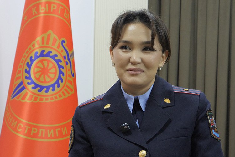 Майор милиции Нургуль Ысакова