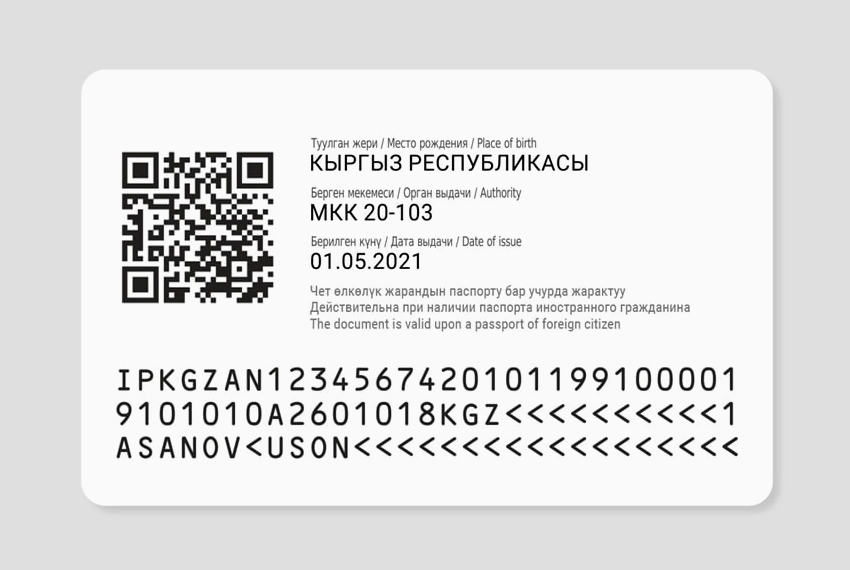 Образец «Мекен карты»