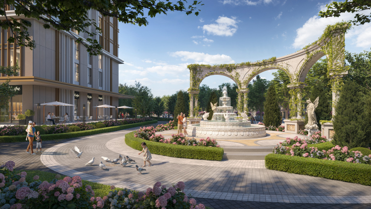Греческий парк в жилом комплексе The Essence — Royal Central Park