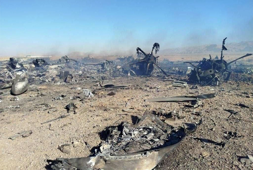Иранские СМИ публикуют фото одного из уничтоженных американцами транспортного самолета MC-130J