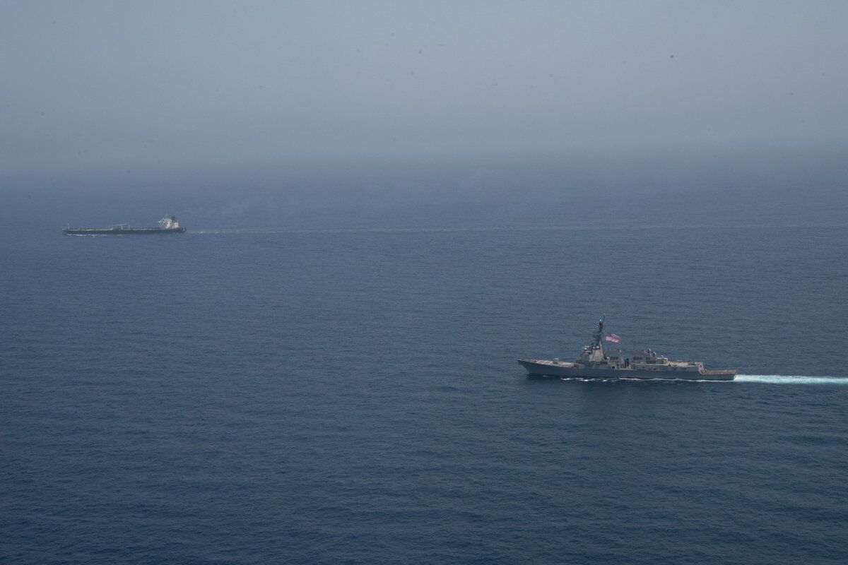 Иранское судно под названием M/V Sevan, находящееся в списке санкций Минфина США, перехвачено американцами