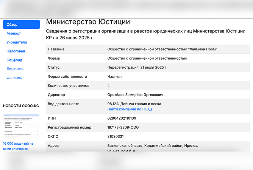 Информация о заводе «Халмион Пром»