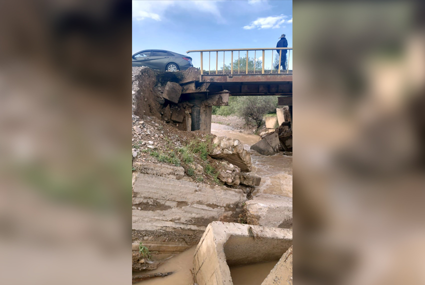 На дороге Ала-Бука — Кербен вода размыла мост, введены ограничения