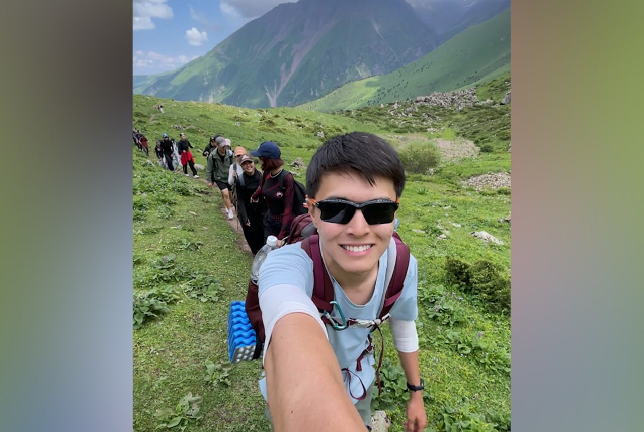 Эсен в одном из походов в горы