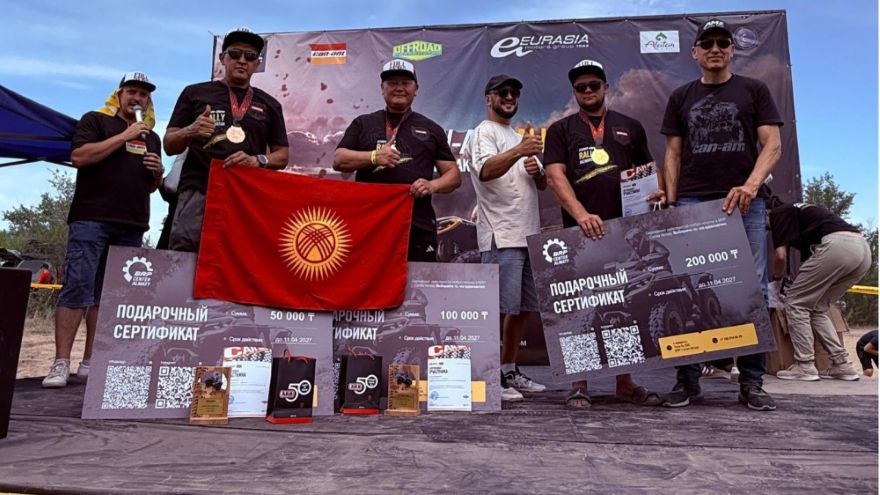 Кыргызстанцы заняли весь пьедестал на соревнованиях Can-Am Rally Kazakhstan 2026