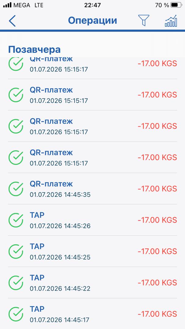Бишкекчане предоставляют в качестве доказательств снимки историй списания средств