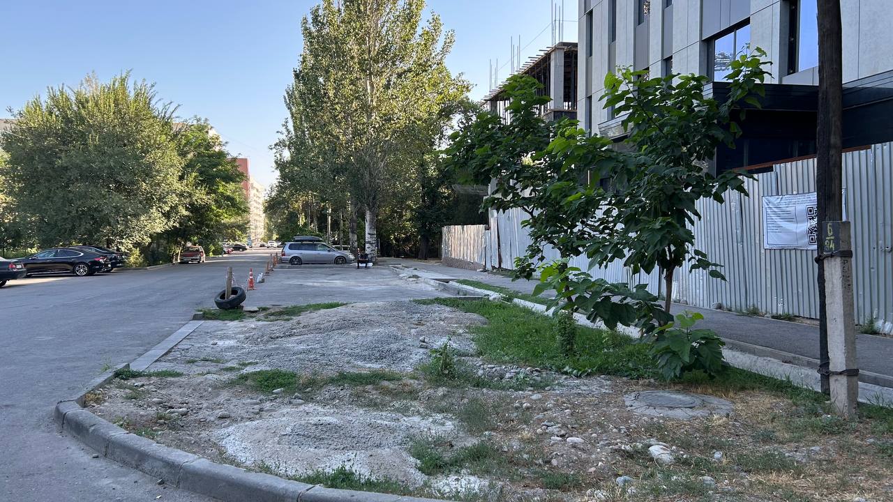 Прямо на муниципальном газоне стройкомпания устроила разгрузку бетона, но мэр города воюет со СМИ