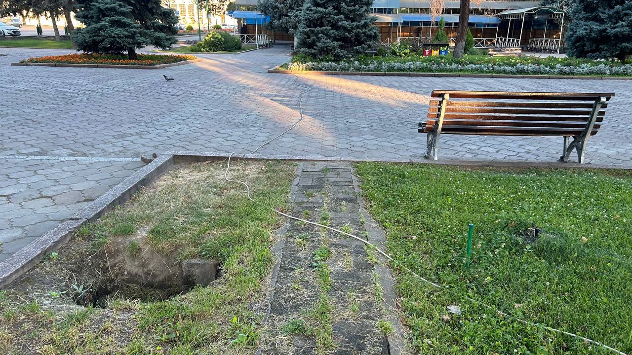 Провода в Дубовом парке и на бульваре Эркиндик