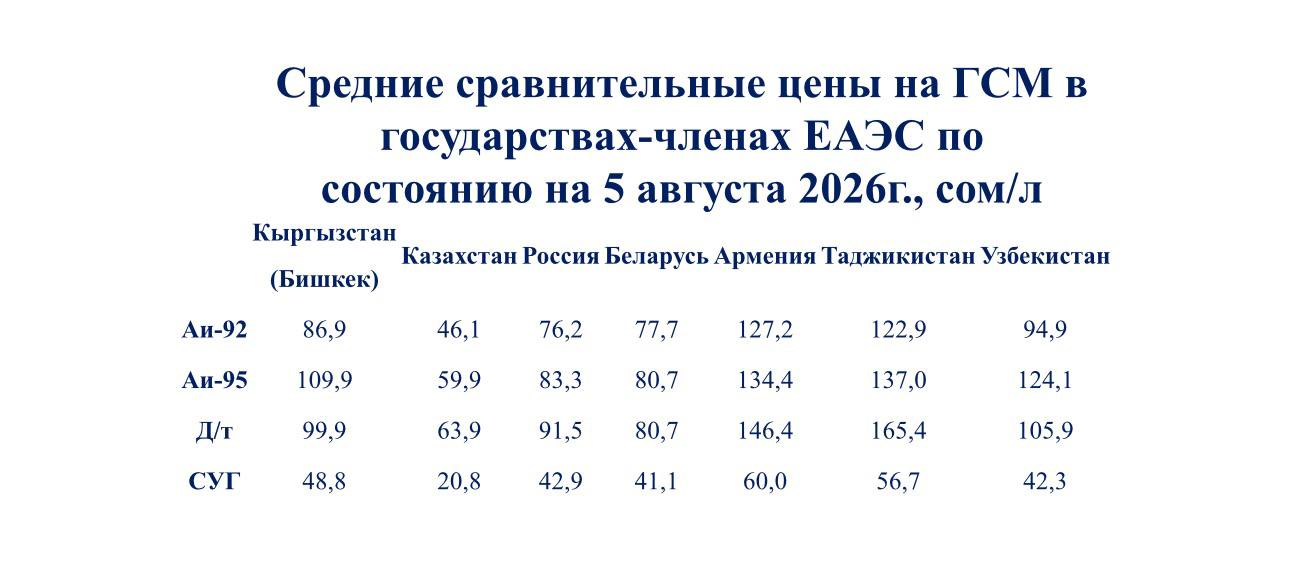 Топливо в Кыргызстане не подорожало: цены на 5 августа