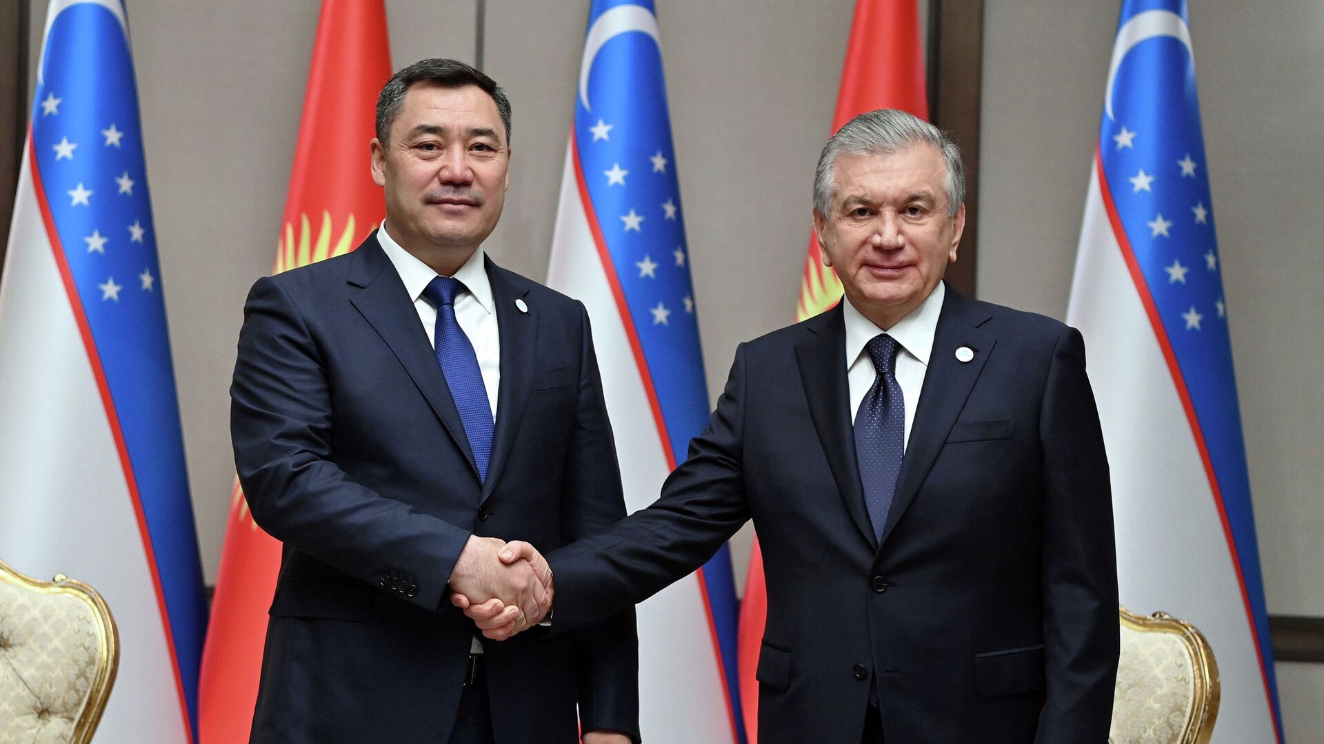 Садыр Жапаров и Шавкат Мирзиеев