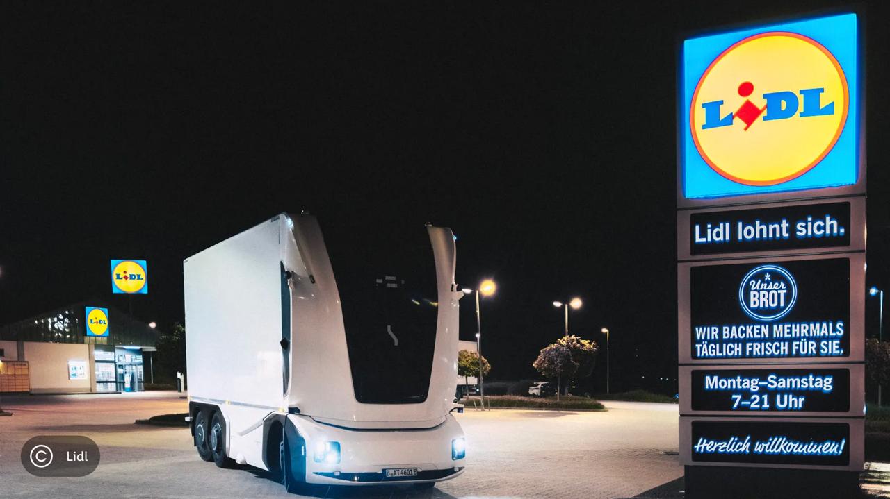 В Германии первый беспилотный электрогрузовик вывела на улицу компания Lidl