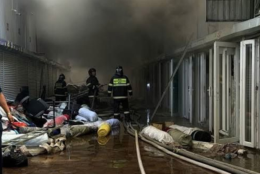 Рынок Мадина после пожара