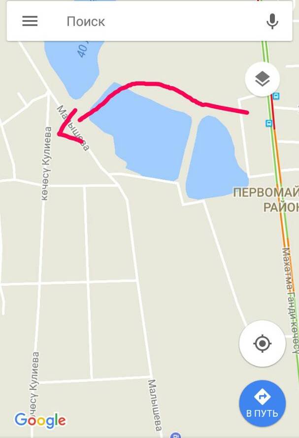 Путь от улицы М.Ганди к школе