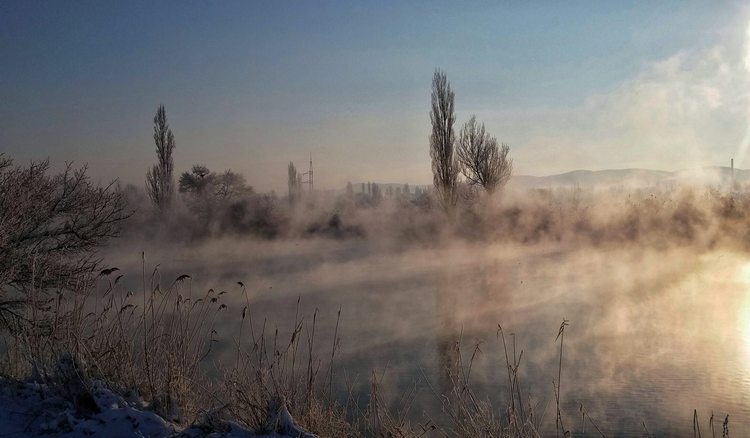 Орынбек Асилбаев. Пруд в селе Ленинском