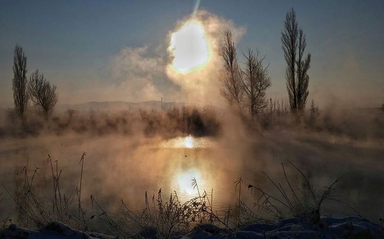 Орынбек Асилбаев. Пруд в селе Ленинском