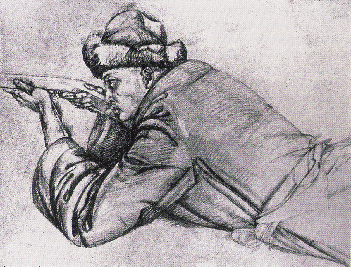 Рисунки и эскизы к фрескам для Дома правительства во Фрунзе, 1936