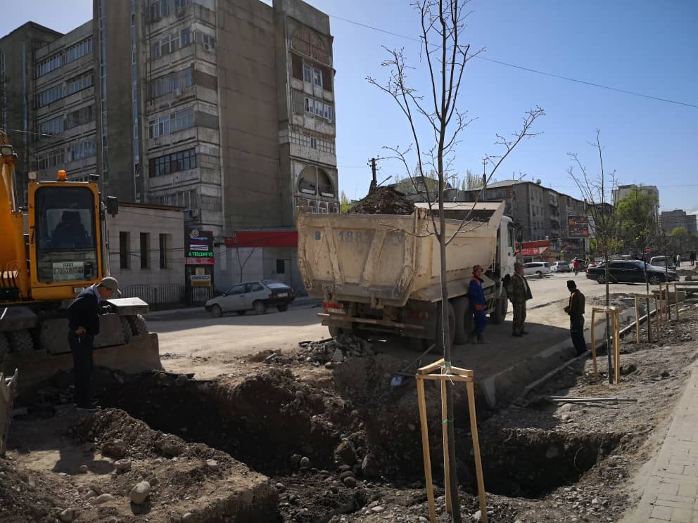 Ремонт дорог в Бишкеке