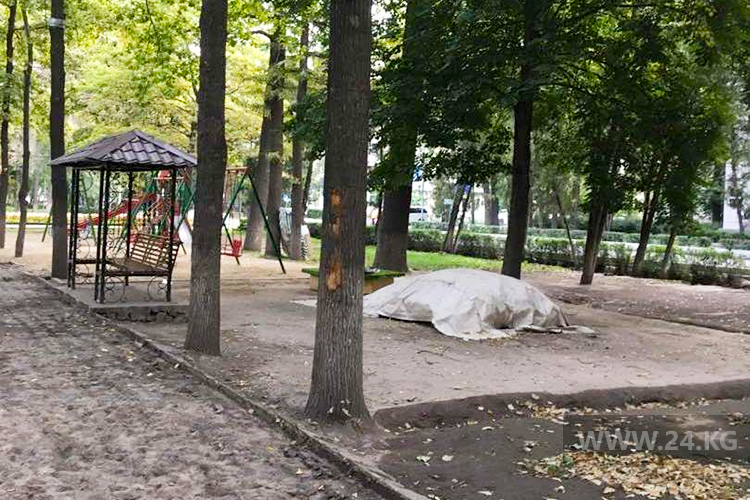 Батут на бульваре Эркиндик