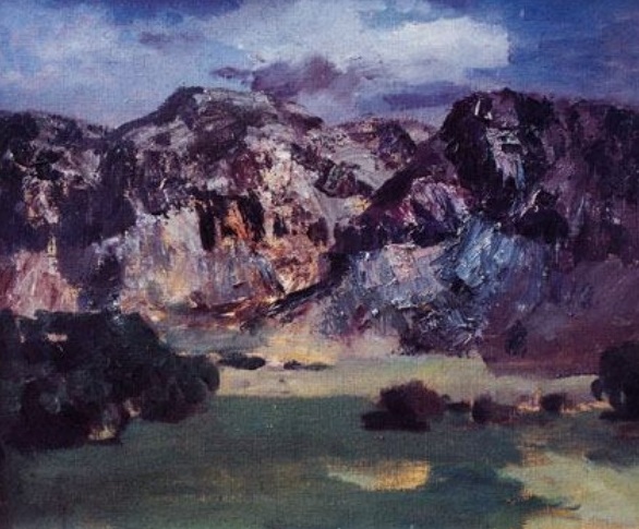 Горы в Кок-Мойноке, 1998, холст, масло
