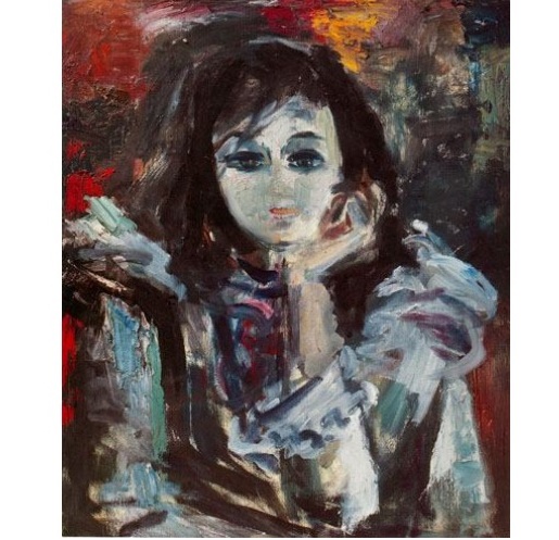 Девочка в голубом, 1997, холст, масло