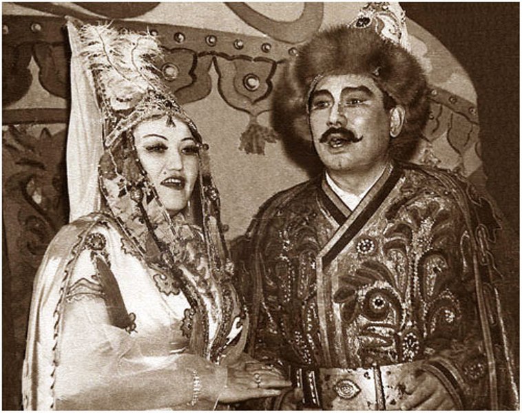 Сцена из оперы «Айчурек», 1954 год