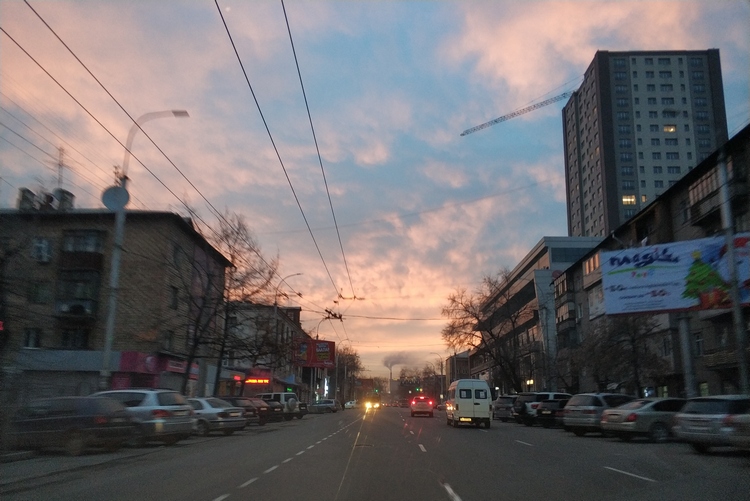 Айбека Султанова. Декабрьское утро в Бишкеке