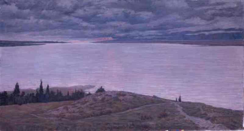 Сумерки на Иссык-Куле. 1967. Х., м.
